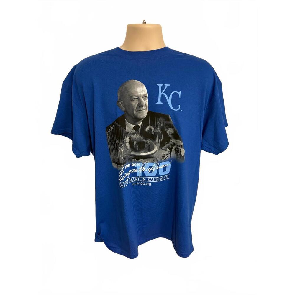 GILDAN DRY FIT KANSAS CITY ROYALS EMK100.ORG‎ MENS T SHIRT SIZE XLARGE BLUE